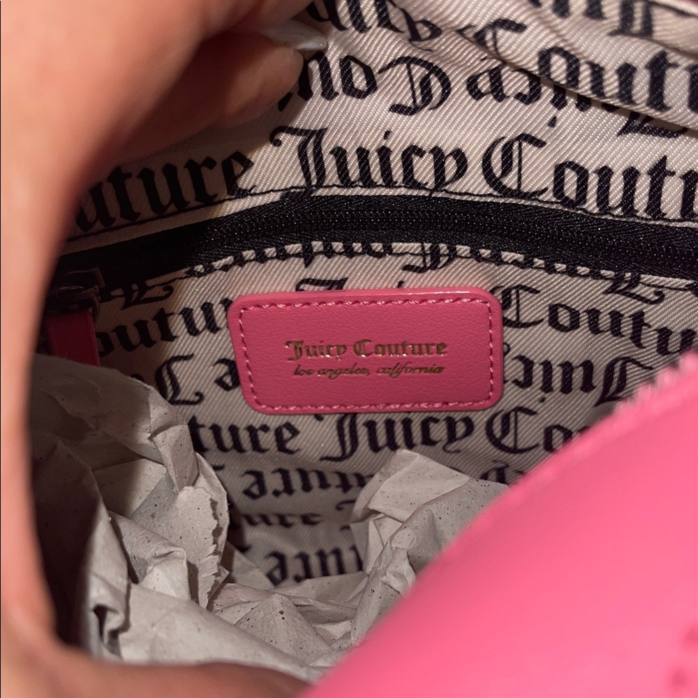 Juicy Couture Bubblegum Pink Crystal Embellished Satchel - Picture 7 of 11